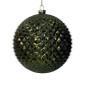 SFERA PLASTICA CON GLITTER VERDE 17X17CM