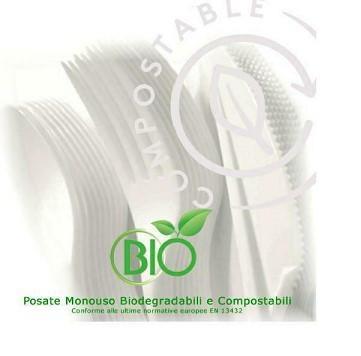 FORCHETTA 165MM BIO-PLA COMPACT BIANCO 3,8GR CF=50PZ