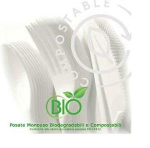 FORCHETTA 165MM BIO-PLA COMPACT BIANCO 3,8GR CF=50PZ