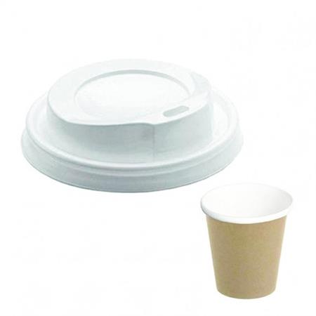 COPERCHIO PER CAPPUCCINO 9OZ BIANCO/NERO C/BECCO CF=50PZ