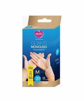 GUANTI MONOUSO TRASPARENTE TG.S DEALO SIMILATEX S/P CF=20PZ