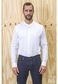 CAMICIA UOMO COREANA MOD.NEOBLU BART COL.BIANCO