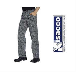 PANTALACCIO CUOCO SALE&PEPE BIANCO/NERO 100% COT.